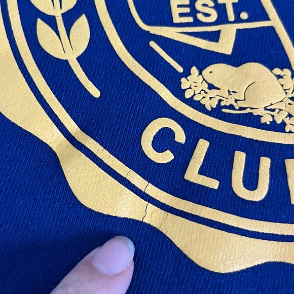 Roots Youth Boys Athletic Club Blue and Yellow Crewneck Sweater Size XL - Picture 4 of 9